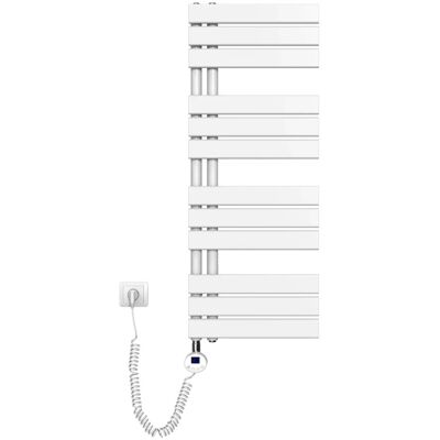Emke Badheizkörper Elektrisch mit Thermostat und Timer für Handtuchwärmer 40x104cm 400W Weiß Handtuchheizkörper Emke Badheizkörper Elektrisch mit Thermostat und Timer für Handtuchwärmer 40x104cm 400W Weiß Handtuchheizkörper