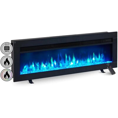 BALDERIA AG-40 Elektrokamin Wandkamin oder Einbaukamin Heizung 3D-Flammeneffekt Schwarz BALDERIA AG-40 Elektrokamin Wandkamin oder Einbaukamin Heizung 3D-Flammeneffekt Schwarz