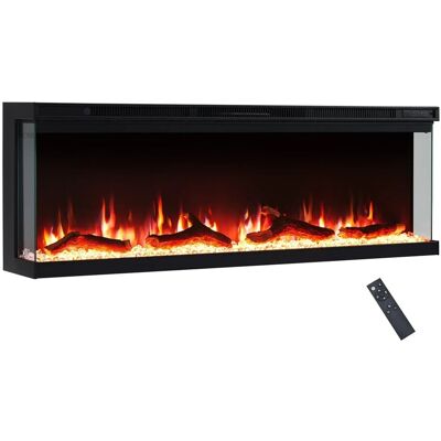 BALDERIA OR-50 Elektrokamin Wandkamin oder Einbaukamin Heizung 3D-Flammeneffekt Schwarz BALDERIA OR-50 Elektrokamin Wandkamin oder Einbaukamin Heizung 3D-Flammeneffekt Schwarz