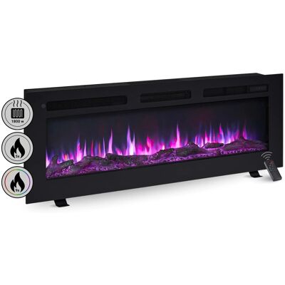 BALDERIA LE-50 Elektrokamin Standkamin oder Wandkamin oder Einbaukamin Heizung 3D-Flammeneffekt Schwarz BALDERIA LE-50 Elektrokamin Standkamin oder Wandkamin oder Einbaukamin Heizung 3D-Flammeneffekt Schwarz