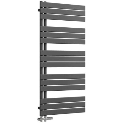 AICA Badheizkörper Flach Heizkörper 132x60cm 875W Anthrazit Handtuchtrockner mit Seitenanschluss AICA Badheizkörper Flach Heizkörper 132x60cm 875W Anthrazit Handtuchtrockner mit Seitenanschluss