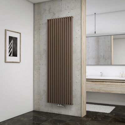 Schulte Design-Heizkoerper Lyon mit 1422 W Leistung in Café-Braun, 1800x606mm Schulte Design-Heizkoerper Lyon mit 1422 W Leistung in Café-Braun, 1800x606mm