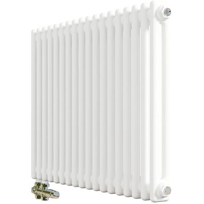 AICA Traditioneller Heizkörper 600 x 830 mm Gusseisenstil 2 Spalten mit Seitenanschluss Weiß 914W AICA Traditioneller Heizkörper 600 x 830 mm Gusseisenstil 2 Spalten mit Seitenanschluss Weiß 914W