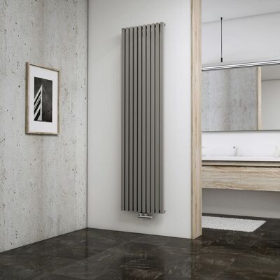 Schulte Design-Heizkoerper Lyon mit 1094 W Leistung in Reflex-Grau, 1800x462mm Schulte Design-Heizkoerper Lyon mit 1094 W Leistung in Reflex-Grau, 1800x462mm