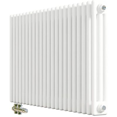 AICA Traditioneller Heizkörper 600 x 1010 mm Gusseisenstil 3 Spalten mit Seitenanschluss Weiß 1546W AICA Traditioneller Heizkörper 600 x 1010 mm Gusseisenstil 3 Spalten mit Seitenanschluss Weiß 1546W