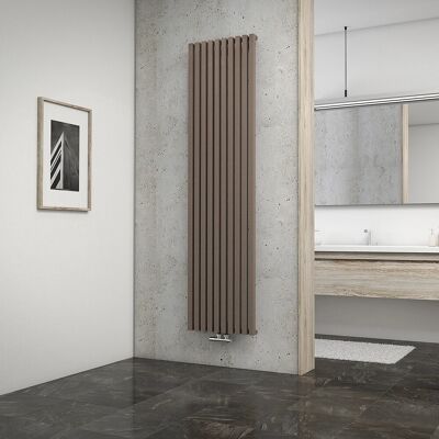 Schulte Design-Heizkoerper Lyon mit 1094 W Leistung in Café-Braun, 1800x462mm Schulte Design-Heizkoerper Lyon mit 1094 W Leistung in Café-Braun, 1800x462mm