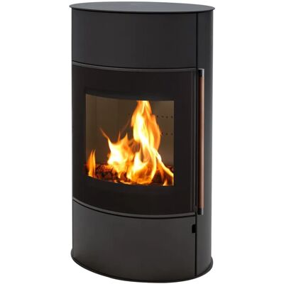 H&M Germany Kamin-Ofen Mango 2.0 Plus Schwarz Ganzglas-Tür H&M Germany Kamin-Ofen Mango 2.0 Plus Schwarz Ganzglas-Tür