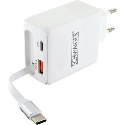 Schwaiger Ladeadapter LADR1130 USB-A & USB-C 230 V Schwaiger Ladeadapter LADR1130 USB-A & USB-C 230 V