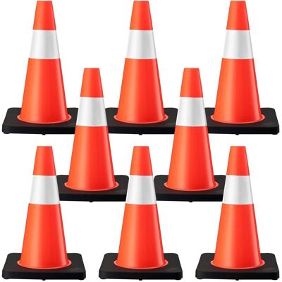 Wiltec Verkehrskegel 45Cm 8St. Leitkegel Pylon Warnhütchen Warnkegel Pvc Gummi Wiltec Verkehrskegel 45Cm 8St. Leitkegel Pylon Warnhütchen Warnkegel Pvc Gummi