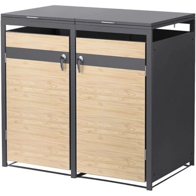 Ml-design - Mülltonne 2 Tonnen 240L - Wetterfester Stahlbehälter & Schuppen Ml-design - Mülltonne 2 Tonnen 240L - Wetterfester Stahlbehälter & Schuppen
