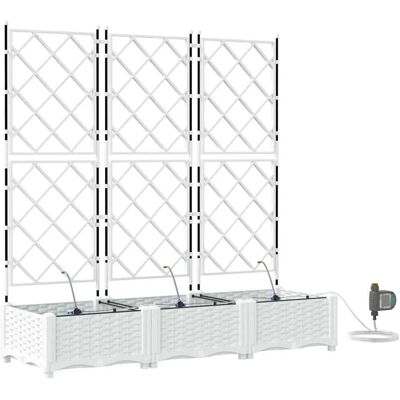 Vidaxl - Gartentöpfe mit Bewässerungssystem 3 Stück Weiß - Gartentopf Vidaxl - Gartentöpfe mit Bewässerungssystem 3 Stück Weiß - Gartentopf