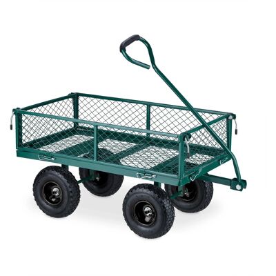 Relaxdays Handwagen Stahl Dunkelgrün Klappbar 50 cm x 50 cm x 110 cm 14,7 kg Relaxdays Handwagen Stahl Dunkelgrün Klappbar 50 cm x 50 cm x 110 cm 14,7 kg