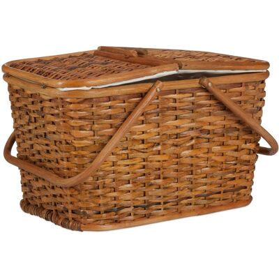Relaxdays Picknickkorb mit Deckel Rattan Honigbraun mit Henkeln 45 cm x 34 cm x 27 cm 1 kg Relaxdays Picknickkorb mit Deckel Rattan Honigbraun mit Henkeln 45 cm x 34 cm x 27 cm 1 kg