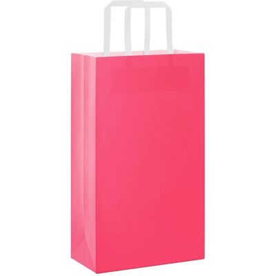 vidaXL Rosa Papiertragetaschen 250 Stk. - Mit Henkeln vidaXL Rosa Papiertragetaschen 250 Stk. - Mit Henkeln