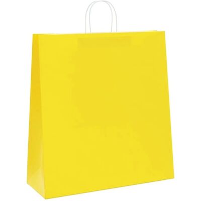 vidaXL Papiertragetaschen 250 Stk. mit Henkeln Gelb vidaXL Papiertragetaschen 250 Stk. mit Henkeln Gelb