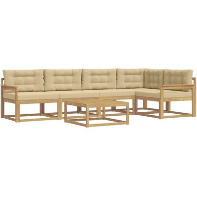 vidaXL Outdoor-Sofagarnitur 6 Stk Weiß und Beige 79 x 79 x 37 cm 3386472 vidaXL Outdoor-Sofagarnitur 6 Stk Weiß und Beige 79 x 79 x 37 cm 3386472