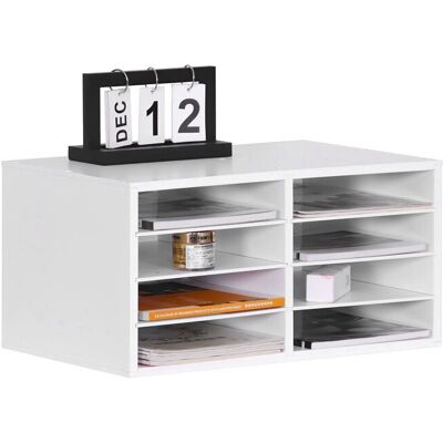 Relaxdays Dokumentenablage Bambus Weiß 8 Fächer 25 cm x 49 cm x 31 cm 6 kg Relaxdays Dokumentenablage Bambus Weiß 8 Fächer 25 cm x 49 cm x 31 cm 6 kg