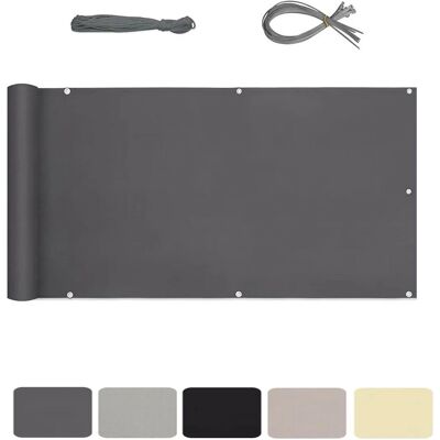 Sekey Balkonsichtschutz Polyester Blickdichte Windschutz Reißfest Anthrazit 120x500cm Sekey Balkonsichtschutz Polyester Blickdichte Windschutz Reißfest Anthrazit 120x500cm