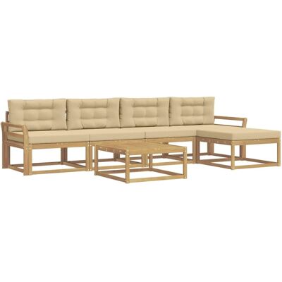 vidaXL Outdoor-Sofagarnitur 6 Stk Weiß und Beige 79 x 79 x 37 cm 3386342 vidaXL Outdoor-Sofagarnitur 6 Stk Weiß und Beige 79 x 79 x 37 cm 3386342