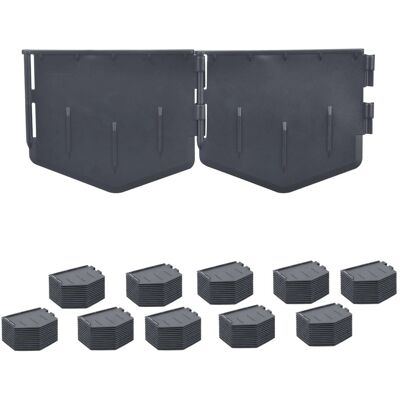 Relaxdays Rasenkante Set Kunststoff Schwarz Flexibel 26,7 m Relaxdays Rasenkante Set Kunststoff Schwarz Flexibel 26,7 m