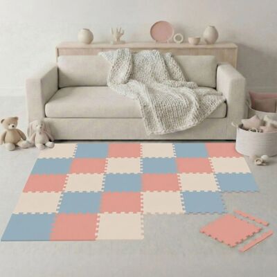 LittleTom Spiel- & Krabbelmatte Puzzlematte 27-teilig 30 x 30 cm Terracotta Grau-Blau Beige LittleTom Spiel- & Krabbelmatte Puzzlematte 27-teilig 30 x 30 cm Terracotta Grau-Blau Beige