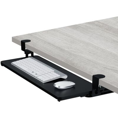 Relaxdays Tastaturablage MDF Schwarz Ausziehbar 78 cm x 24 cm x 11 cm 2,4 kg Relaxdays Tastaturablage MDF Schwarz Ausziehbar 78 cm x 24 cm x 11 cm 2,4 kg