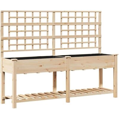 Vidaxl Massivholz Futterbank 203x53x152 cm - Pflanzenständer Vidaxl Massivholz Futterbank 203x53x152 cm - Pflanzenständer