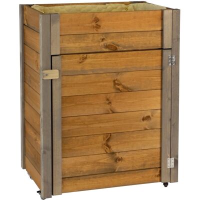 Dobar Rollbarer Gartenschrank mit Pflanzkasten Braun/Grau FSC® Dobar Rollbarer Gartenschrank mit Pflanzkasten Braun/Grau FSC®