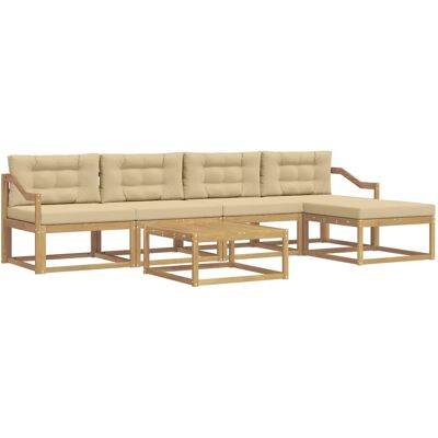 vidaXL Outdoor-Sofagarnitur 6 Stk Weiß und Beige 79 x 79 x 37 cm 3386357 vidaXL Outdoor-Sofagarnitur 6 Stk Weiß und Beige 79 x 79 x 37 cm 3386357