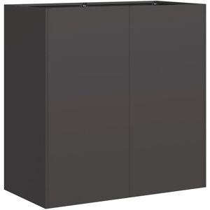 vidaXL Pflanzkübel Schwarz 80x40x80 cm Kaltgewalzter Stahl 860710 vidaXL Pflanzkübel Schwarz 80x40x80 cm Kaltgewalzter Stahl 860710