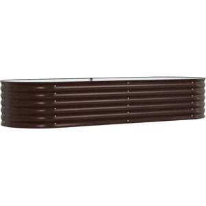 vidaXL Garten Hochbeet Braun Verzinkter Stahl 240 x 80 x 44 cm - Hochbeet vidaXL Garten Hochbeet Braun Verzinkter Stahl 240 x 80 x 44 cm - Hochbeet