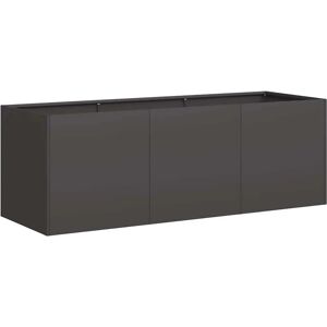 vidaXL Pflanzgefäß Schwarz 120 x 40 x 40 cm Kaltgewalzter Stahl 860675 vidaXL Pflanzgefäß Schwarz 120 x 40 x 40 cm Kaltgewalzter Stahl 860675