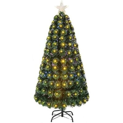 Costway Künstlicher Weihnachtsbaum mit Led Beleuchtetem Stern 150 cm Costway Künstlicher Weihnachtsbaum mit Led Beleuchtetem Stern 150 cm