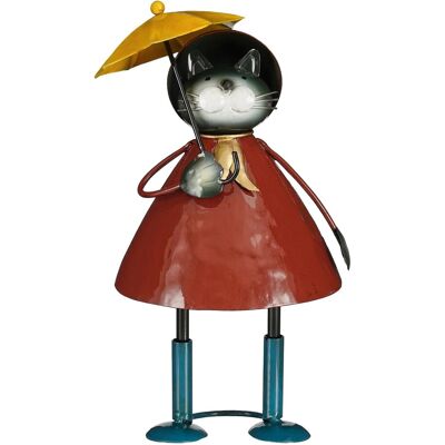 Mica Decorations Deko-Figur Katze mit Regenschirm 28 cm Rot Mica Decorations Deko-Figur Katze mit Regenschirm 28 cm Rot