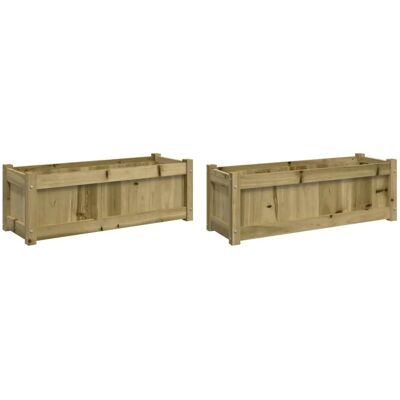 vidaXL Pflanzkübel Impregnierte Kiefer 2 Stk - Garten Pflanzkübel vidaXL Pflanzkübel Impregnierte Kiefer 2 Stk - Garten Pflanzkübel