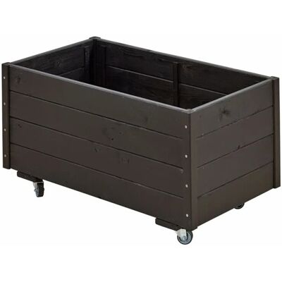 PLUS Pflanzkasten auf Rollen 48x88x47 cm - Schwarz PLUS Pflanzkasten auf Rollen 48x88x47 cm - Schwarz