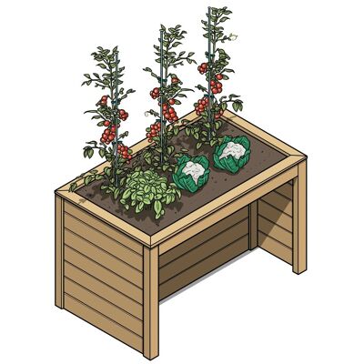WEKA - 669 - Braun - 126 x 75 x 77 cm - Raised bed WEKA - 669 - Braun - 126 x 75 x 77 cm - Raised bed