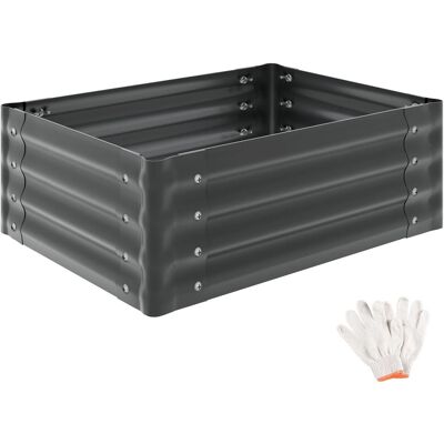 Tectake Hochbeet Salvia Aus Verzinktem Stahl 130 Liter Fassungsvermögen 80 x 60 x 30 cm Grau Tectake Hochbeet Salvia Aus Verzinktem Stahl 130 Liter Fassungsvermögen 80 x 60 x 30 cm Grau