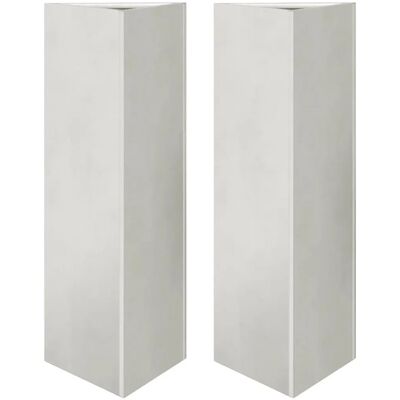 vidaXL Pflanzkübel 2 Stk Dreieckig 30x26x75 cm Edelstahl 851152 vidaXL Pflanzkübel 2 Stk Dreieckig 30x26x75 cm Edelstahl 851152