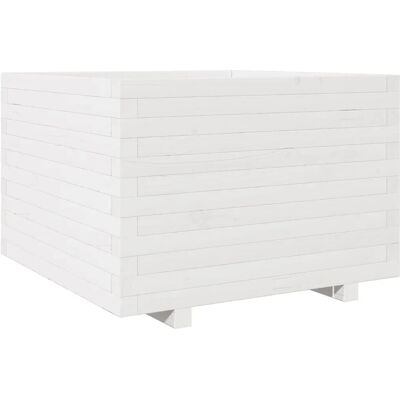 vidaXL Blumenkübel Weiß 70x70x49,5 cm Massives Kiefernholz - Gartenkübel vidaXL Blumenkübel Weiß 70x70x49,5 cm Massives Kiefernholz - Gartenkübel
