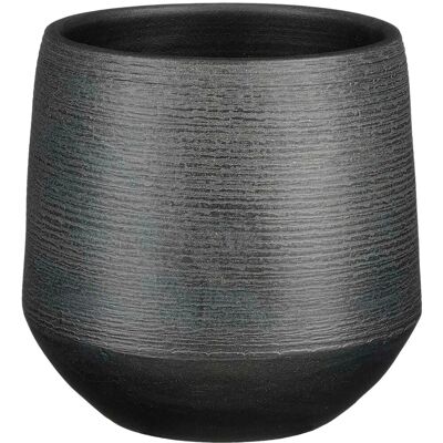 Mica Decorations Übertopf Evora Ø 19 cm x 18 cm Schwarz Mica Decorations Übertopf Evora Ø 19 cm x 18 cm Schwarz