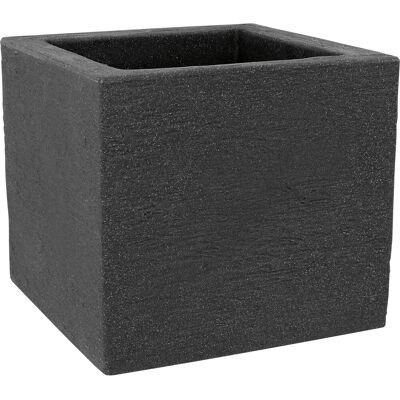 Geli Pflanzgefäß Kubus Quadratisch 30 cm x 30 cm x 26 cm Anthrazit Geli Pflanzgefäß Kubus Quadratisch 30 cm x 30 cm x 26 cm Anthrazit