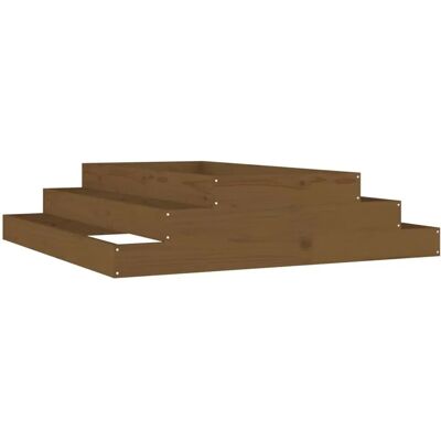 vidaXL Honigbraune Kiefern-Blumenkasten - 110x110x27 cm - Pflanzkübel vidaXL Honigbraune Kiefern-Blumenkasten - 110x110x27 cm - Pflanzkübel