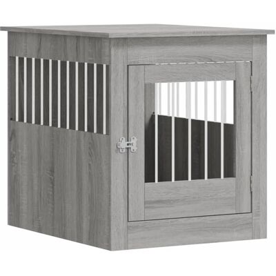 vidaXL Hundekäfig im Möbelstil Grau Sonoma 64,5x80x71 cm Holzwerkstoff 838335 vidaXL Hundekäfig im Möbelstil Grau Sonoma 64,5x80x71 cm Holzwerkstoff 838335