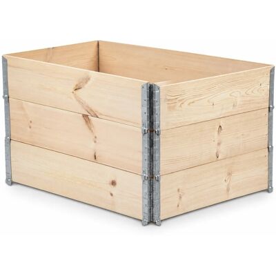 BigDean 3 Stück Hochbeet für Garten Holz Beet Hochbeete Kit Palettenrahmen 80 x 60cm BigDean 3 Stück Hochbeet für Garten Holz Beet Hochbeete Kit Palettenrahmen 80 x 60cm