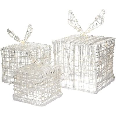 ECD Germany Warme Weiße Weihnachtsgeschenkbox - Weihnachten Dekoration ECD Germany Warme Weiße Weihnachtsgeschenkbox - Weihnachten Dekoration
