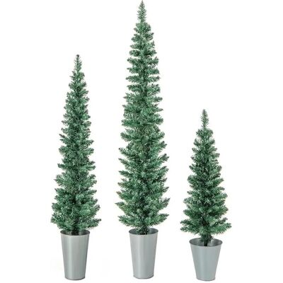 Costway - Bleistift-Weihnachtsbäume-Set - 90/120/150 cm - PVC - Weihnachtsbäume Costway - Bleistift-Weihnachtsbäume-Set - 90/120/150 cm - PVC - Weihnachtsbäume