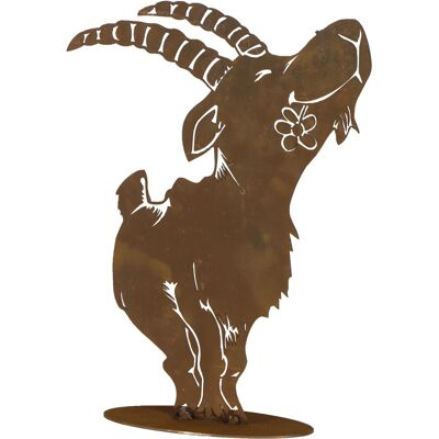 Siena Garden Steinbock groß auf Platte Metall mit Edelrost 53 cm Siena Garden Steinbock groß auf Platte Metall mit Edelrost 53 cm