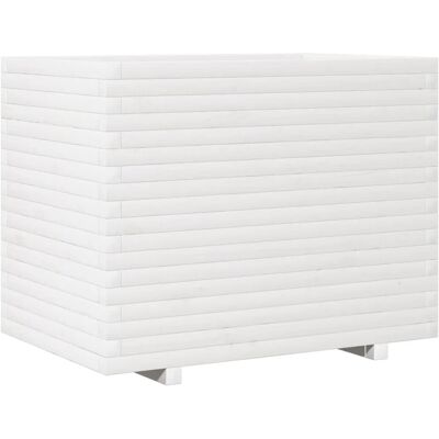 vidaXL Gartentopf Weiß 90x60x72 cm Massives Kiefernholz - Gartentopf vidaXL Gartentopf Weiß 90x60x72 cm Massives Kiefernholz - Gartentopf