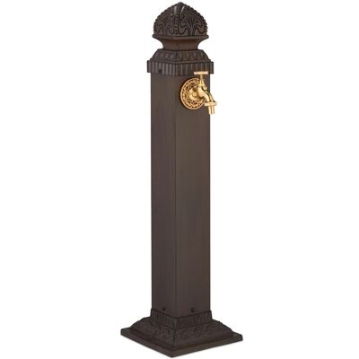 Relaxdays Standbrunnen Aluminiumguss Eisen Braun Antik 81 cm x 21 cm x 24,5 cm Relaxdays Standbrunnen Aluminiumguss Eisen Braun Antik 81 cm x 21 cm x 24,5 cm